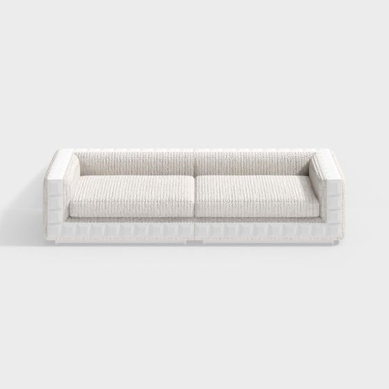 Modern Minimalist Low Poly Sofa 3D model