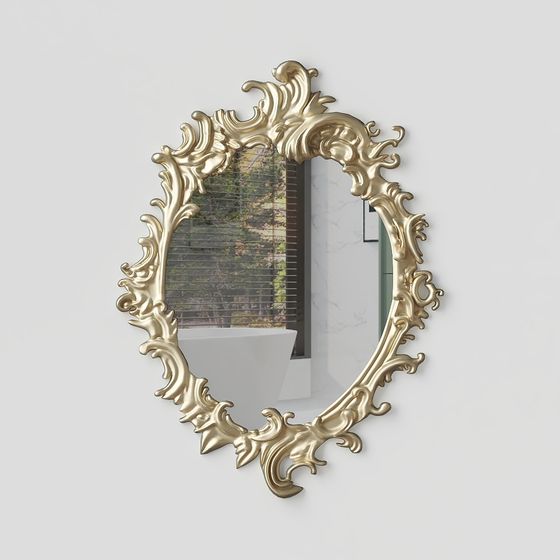 Vintage Wall Mirror 3D model in Elegant Design