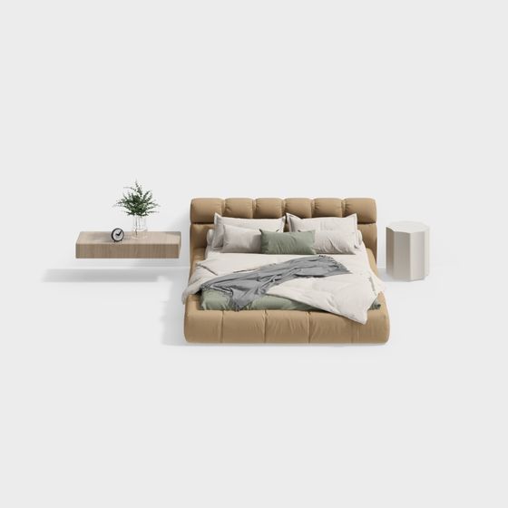 Cozy Retreat Bed Design 3D model