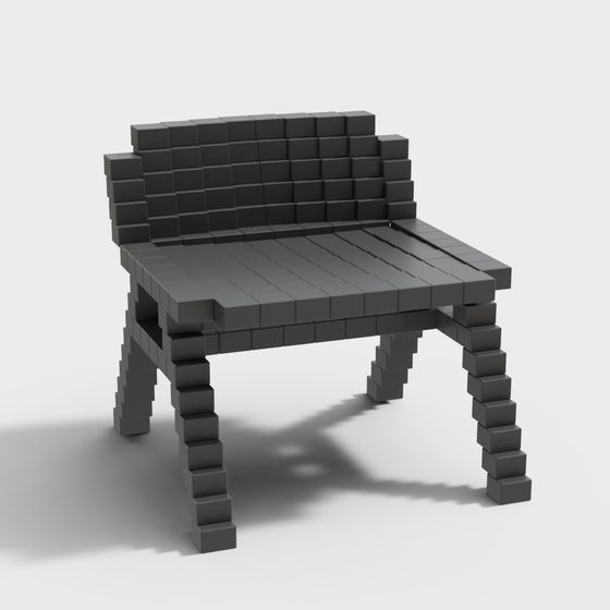 Pixel Cube Chair 3D model