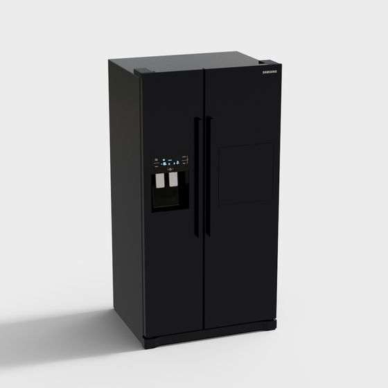 Sleek Modern Refrigerator 3D model