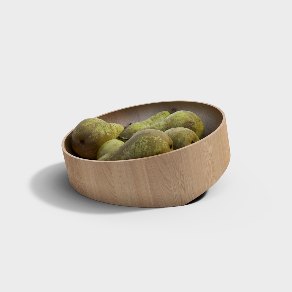 Modern solid wood fruit plate