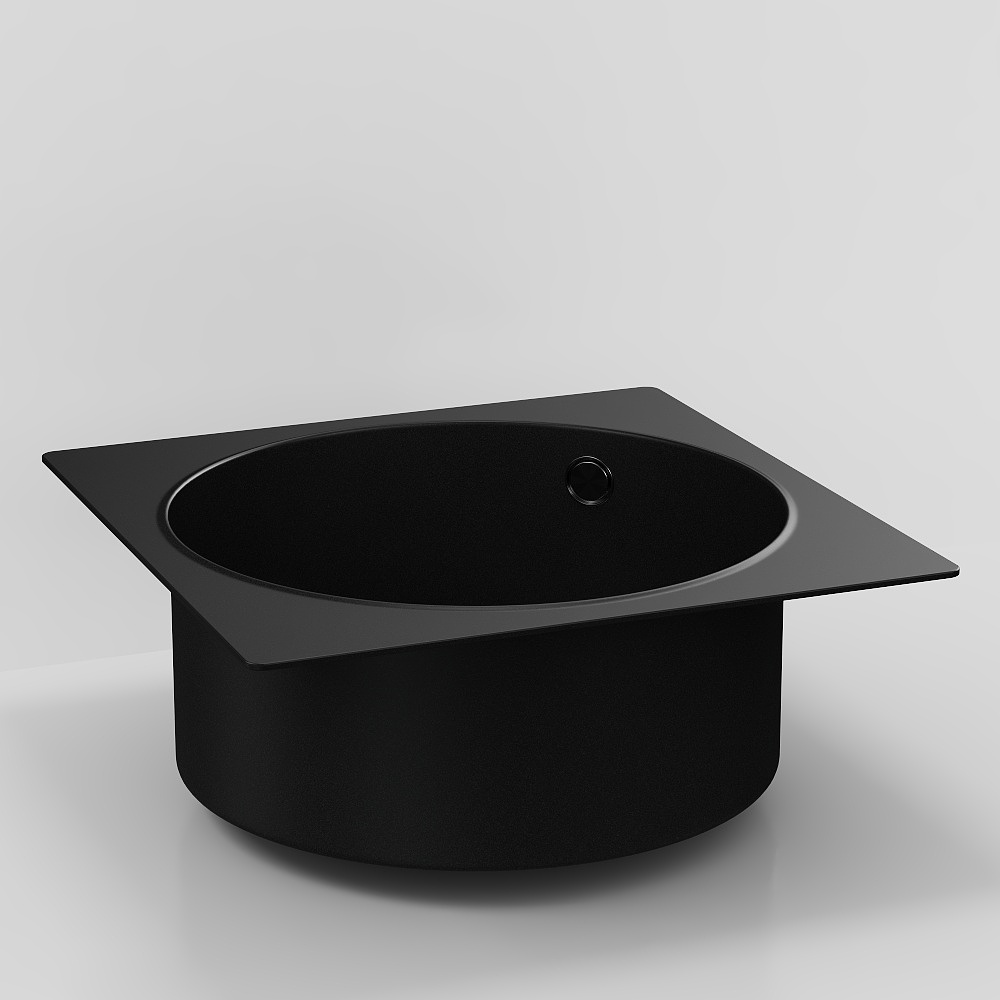 Évier rond en granit moderne