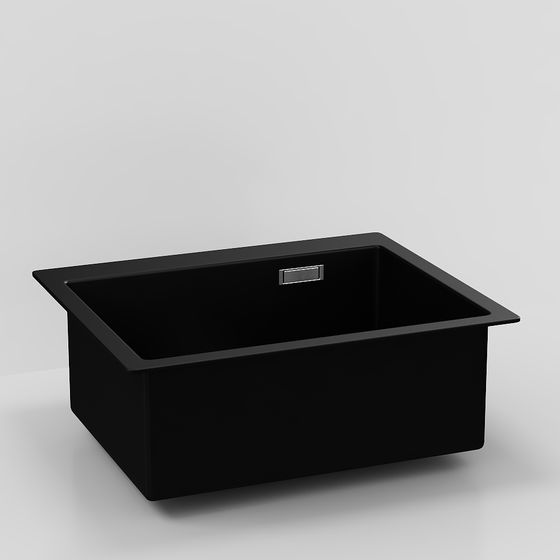 Elegant Black Sink 3D model for Modern Aesthetics