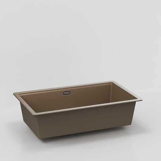 Elegant Low-Poly Kitchen Sink 3D model