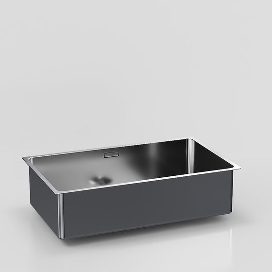 Sleek Stainless Steel Sink 3D model