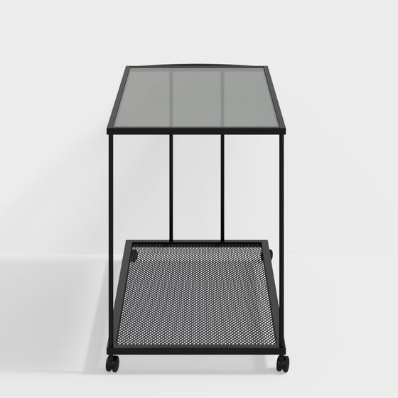 Stylish Low-Polygon Mobile Side Table 3D model