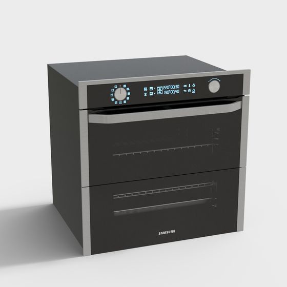 Modern Low-Poly Samsung Oven 3D Model