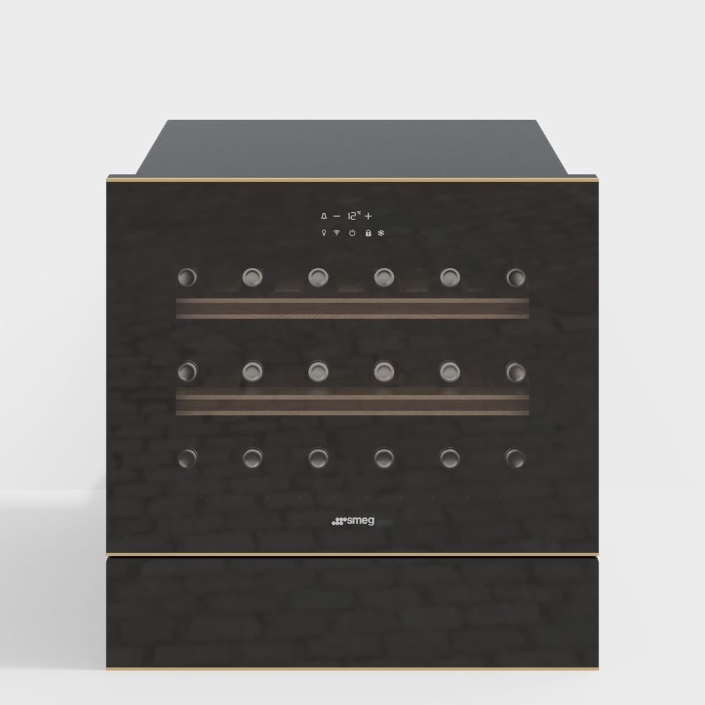 현대 내장형 온도 조절 레드 와인 캐비닛