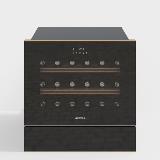 현대 내장형 온도 조절 레드 와인 캐비닛