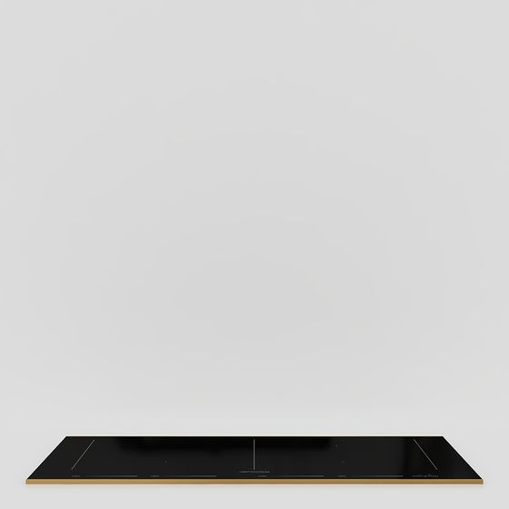 Modern Embedded Induction Cooker 3D Model in Black