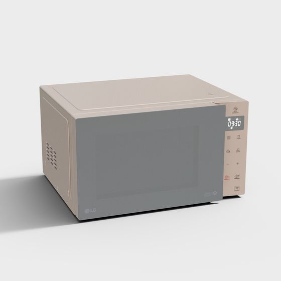 Elegant Low-Poly LG Microwave 3D model