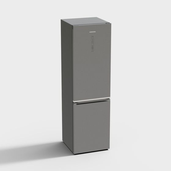 Stylish Minimalist Refrigerator 3D model