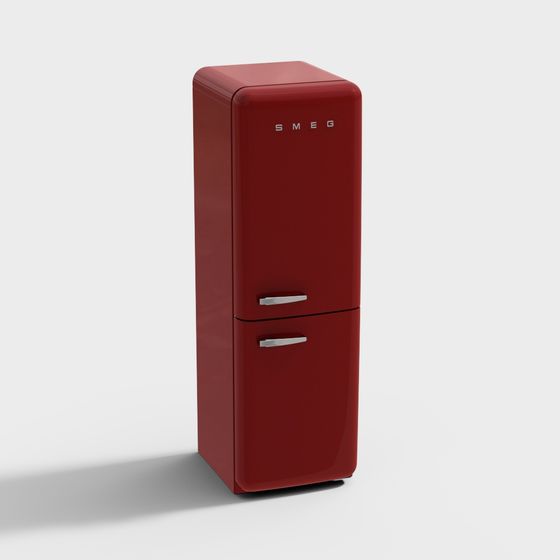 Chic SMEG Refrigerator 3D Model for Modern Spaces