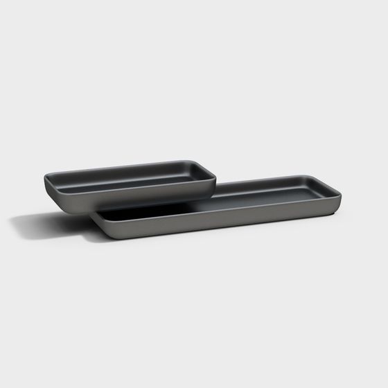 Streamlined Rectangular Dish 3D model