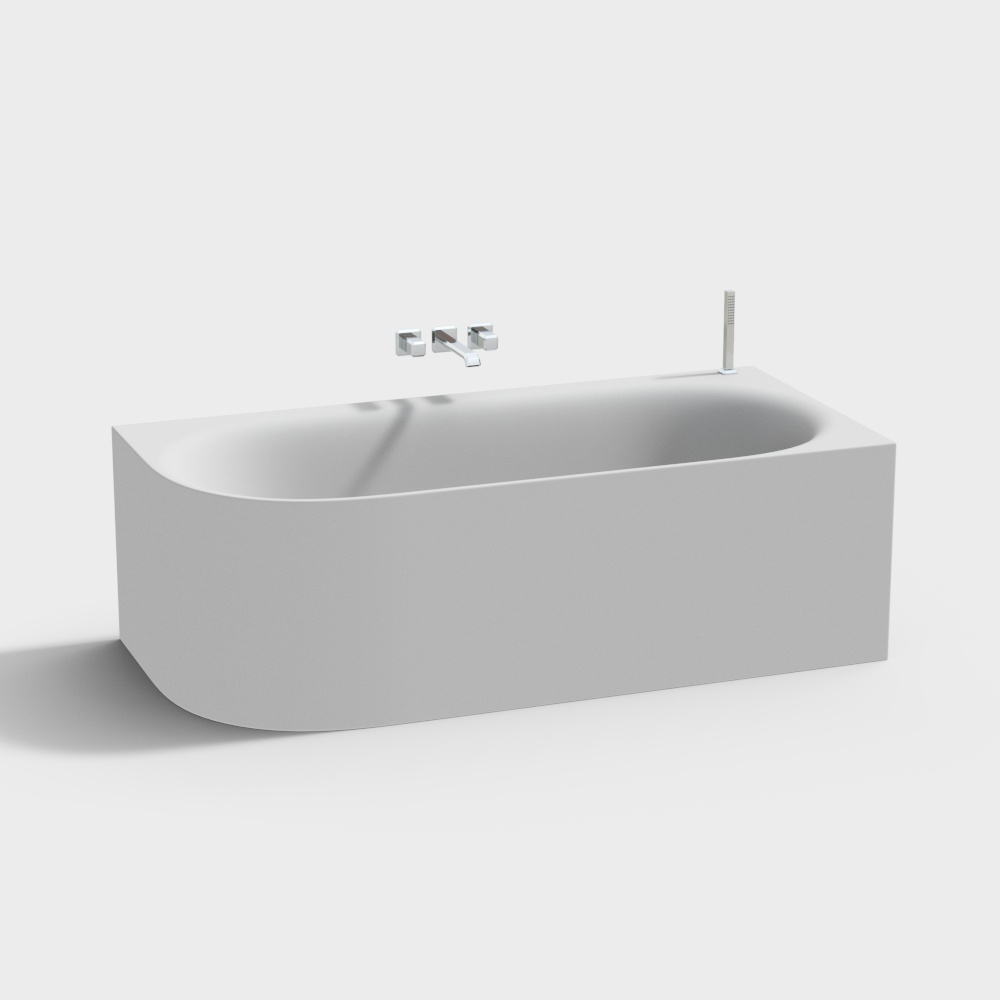 Minimalist freestanding bathtub