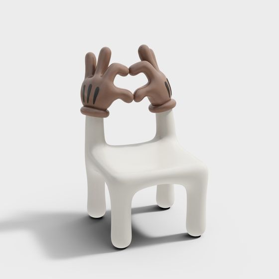 Heart Gesture Chair 3D model