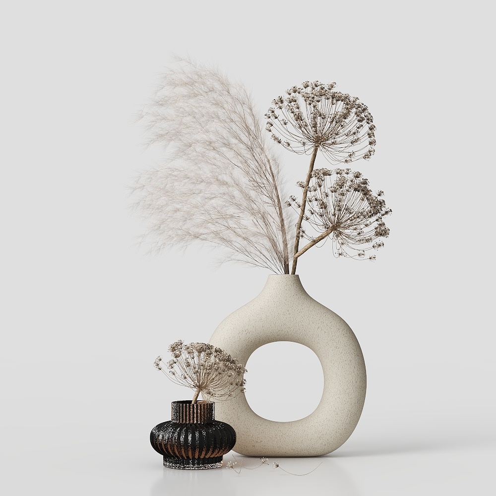 Austere Wabi-Sabi Style Living Room Dried Flower Ornament