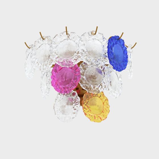 Colorful Crystal Chandelier 3D model