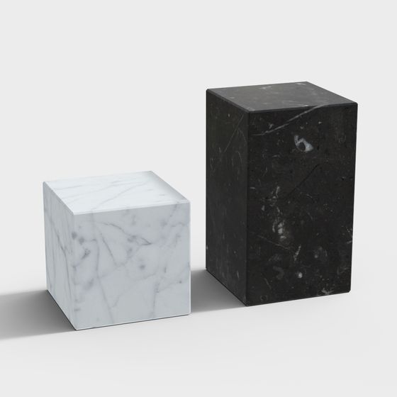 Sophisticated Marble Cube 3D Models for Contemporary Environments