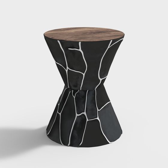 Cracked Round Table 3D model