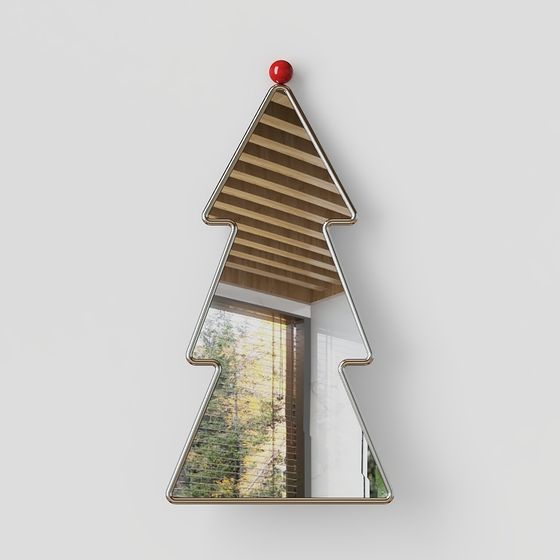 モダンクリスマスの床から天井までの鏡