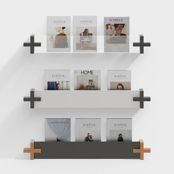 Modern Wall Shelving 3D Model