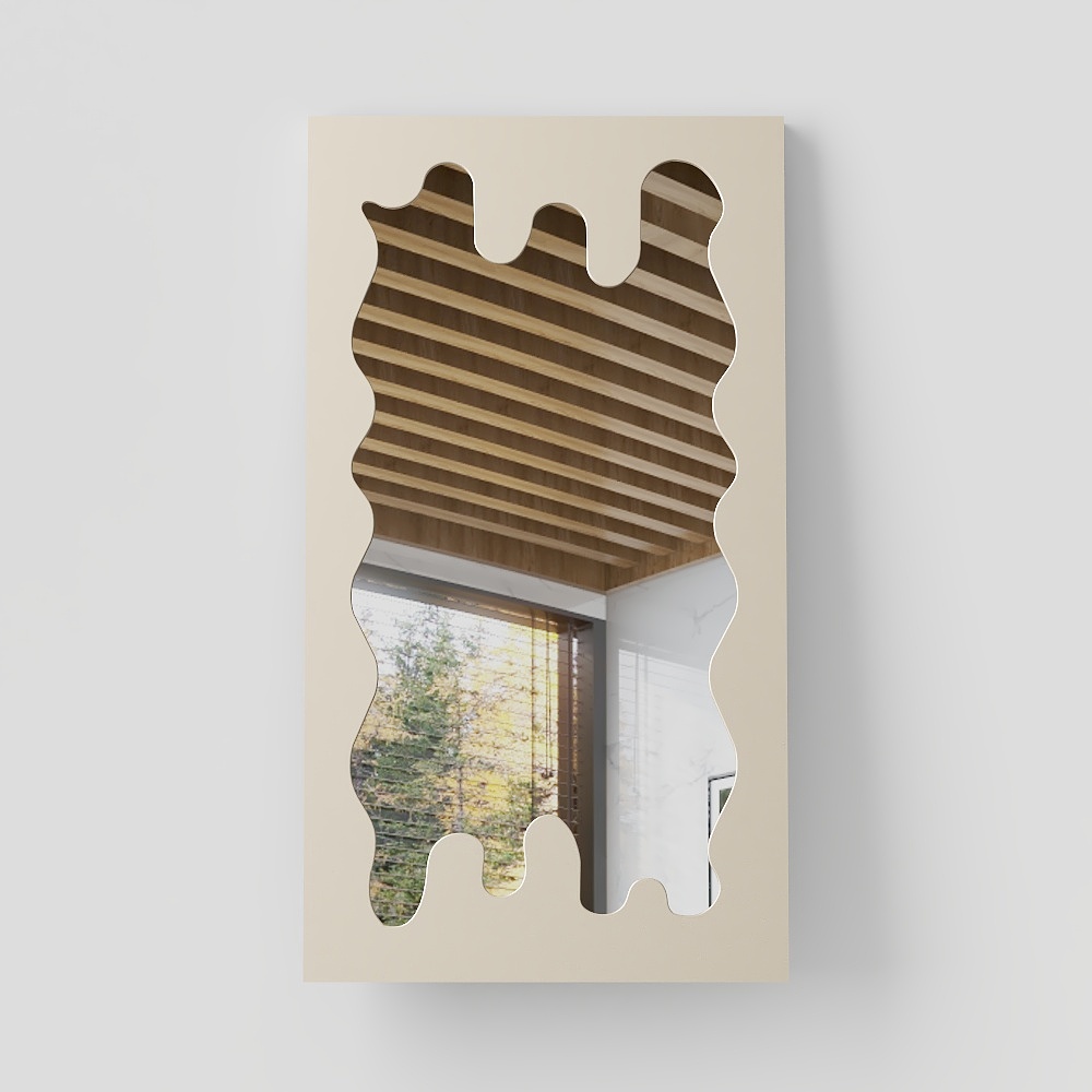 모던 크림 스타일 침실 화장 거울