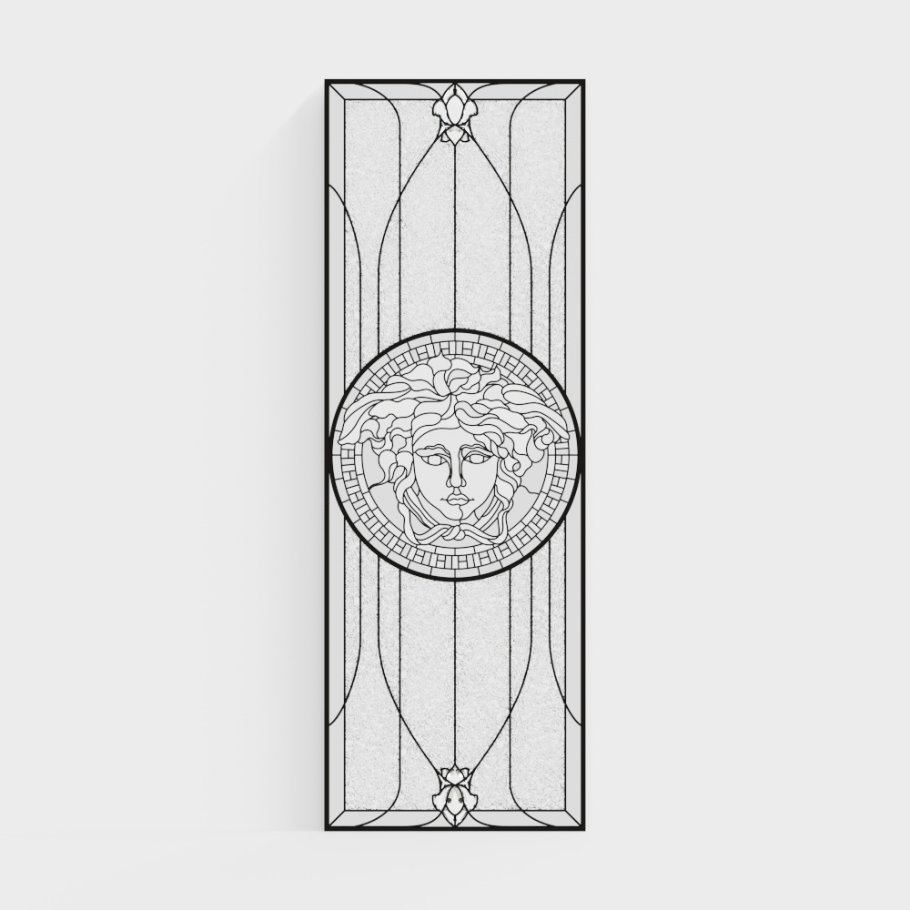 新しいクラシックな別荘のガラスパーティション