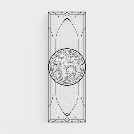 新しいクラシックな別荘のガラスパーティション