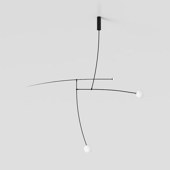 Elegant Low Poly Chandelier 3D model for Modern Spaces