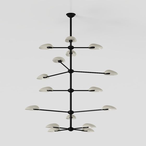 Stylish Geometric Chandelier 3D model