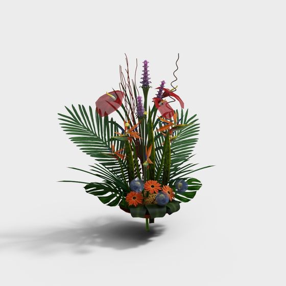 Tropical Paradise Bouquet 3D model