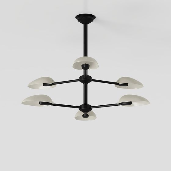 Elegant Low-Polygon Ceiling Light 3D model