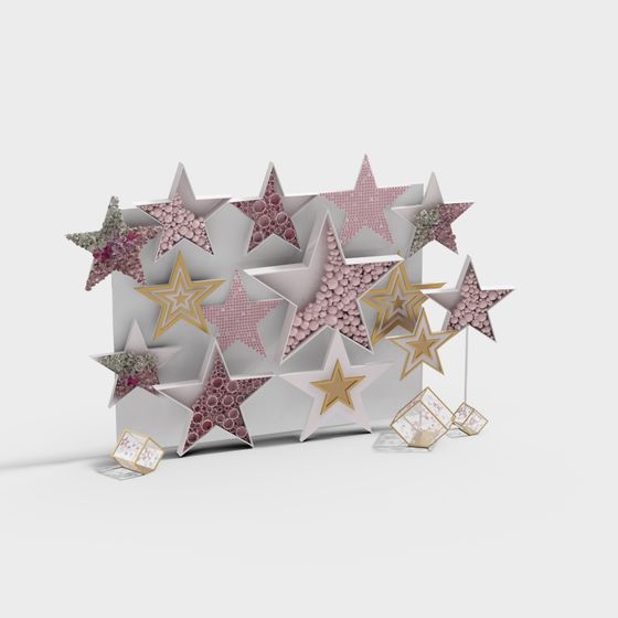 Starlight Wall Low Polygon 3D model for Unique Interiors