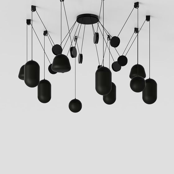 Hanging Art Low-Poly Chandelier 3D model