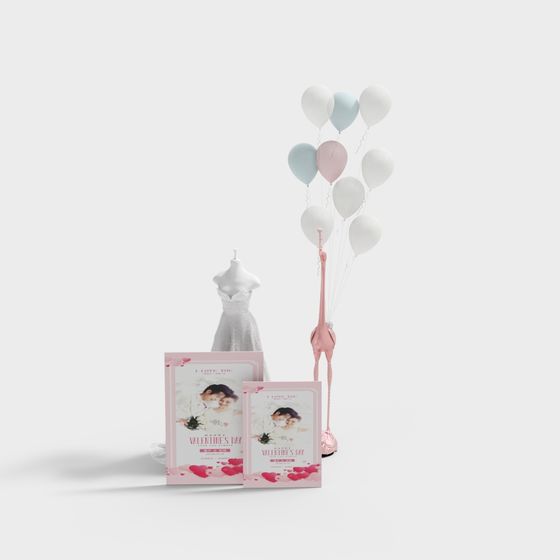 Enchanting Low Poly Wedding Scene 3D model