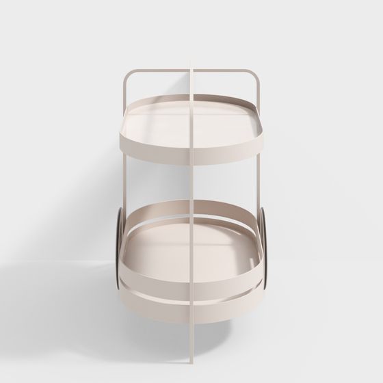 Elegant Tea Cart 3D model in Modern Minimalism