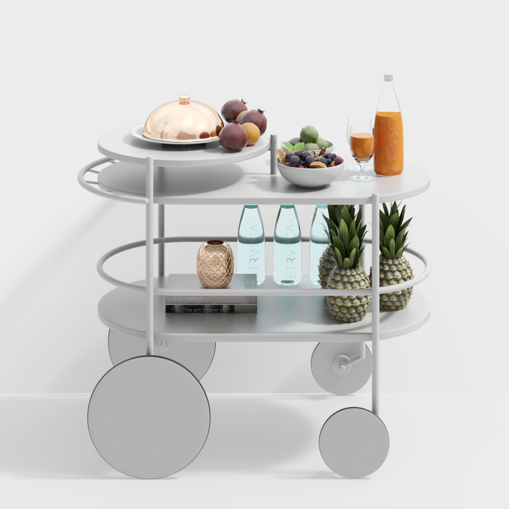 รถขายอาหารในร้านอาหารแบบง่าย