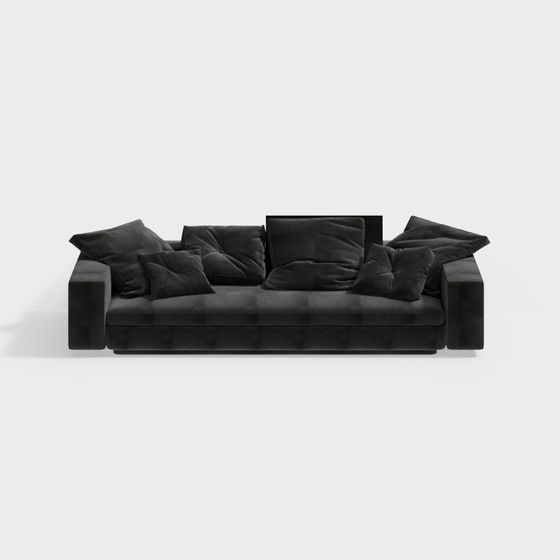 Urban Comfort Low-Poly Sofa 3D Model for Modern Spaces