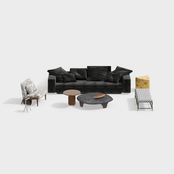 法國中式客廳沙發組合