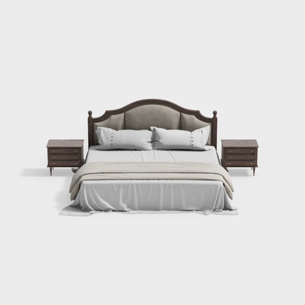 法國家居臥室雙人床組合