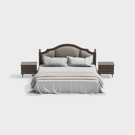 法國家居臥室雙人床組合