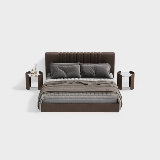 Urban Comfort Bed 3D model for Modern Interiors
