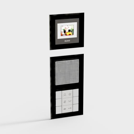 Smart Doorbell 3D model for Modern Urban Living