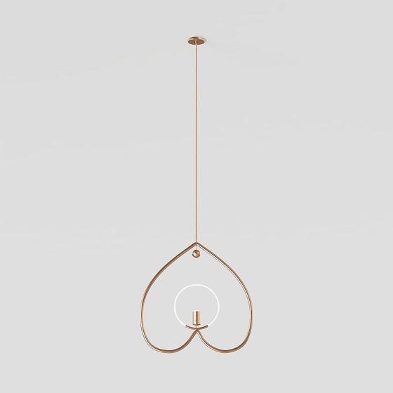 Elegant Golden Chandelier 3D model