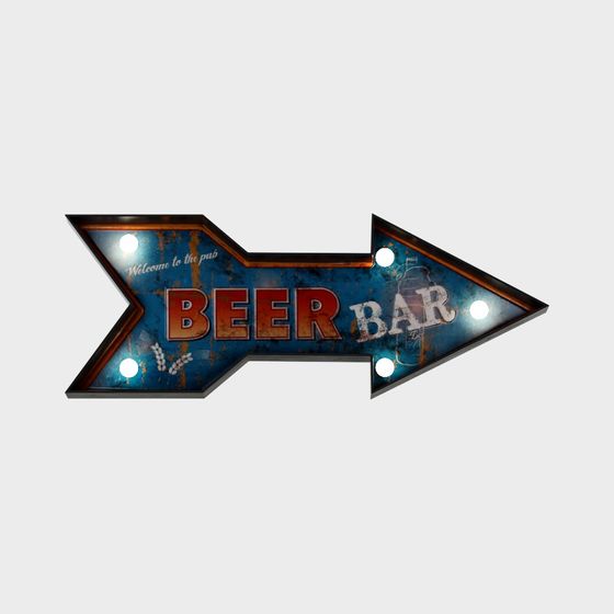 Vintage Beer Bar Arrow Sign 3D model for Creative Projects