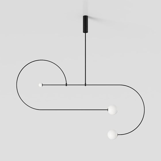 Elegant Low-Polygon Pendant Light 3D Model