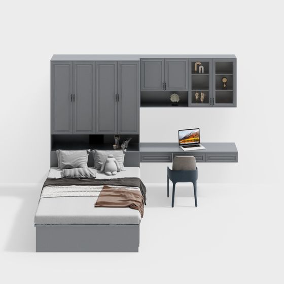 Urban Loft Bedroom 3D model