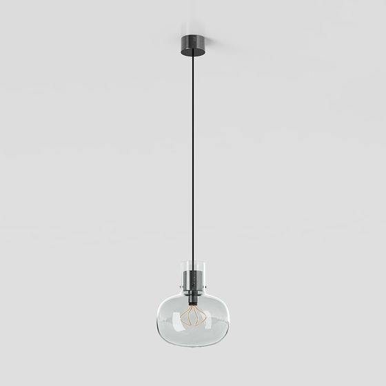 Glass Art Pendant Light 3D model